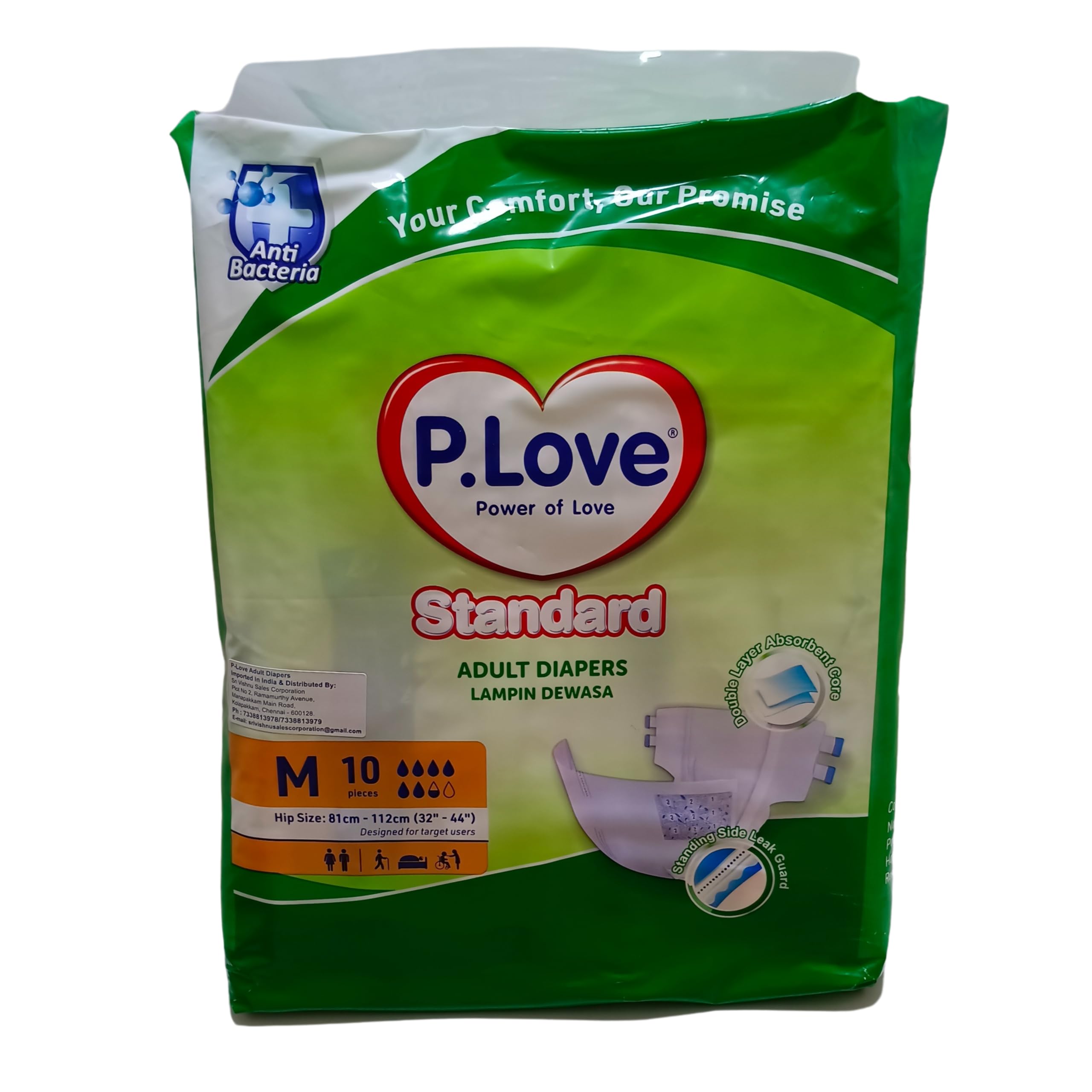 P.LOVE Adult Diapers - M10 (White) (B075K976CG) Amazon Price History, Amazon Price Tracker