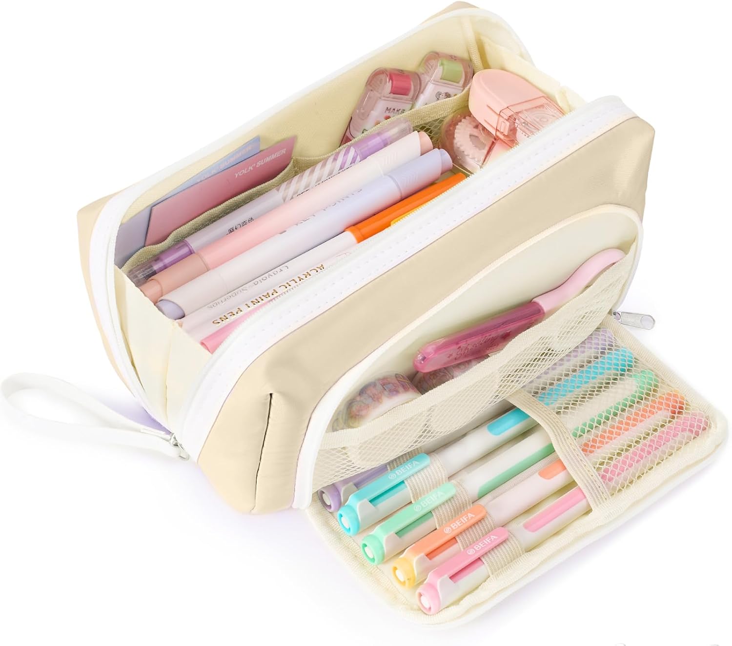 Amazon.com: Sooez Big Capacity Pencil Case, Extra Large Pencil Pouch ...