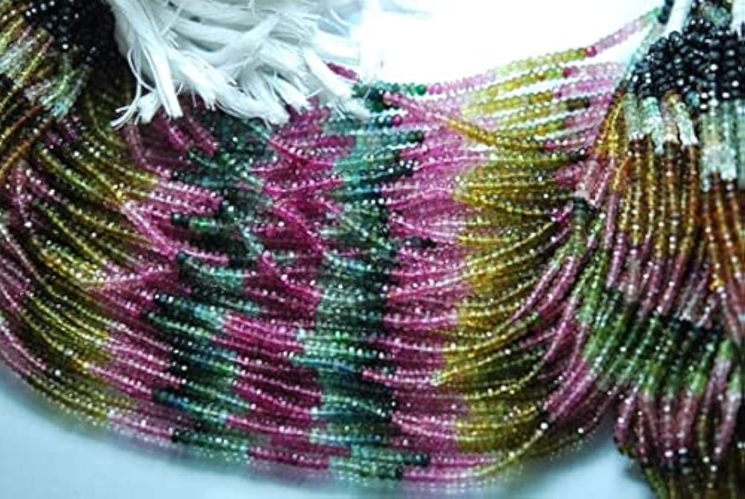 Multi Tourmaline Faceted Rondelles pour éviter les faux bijoux et créer en vrai