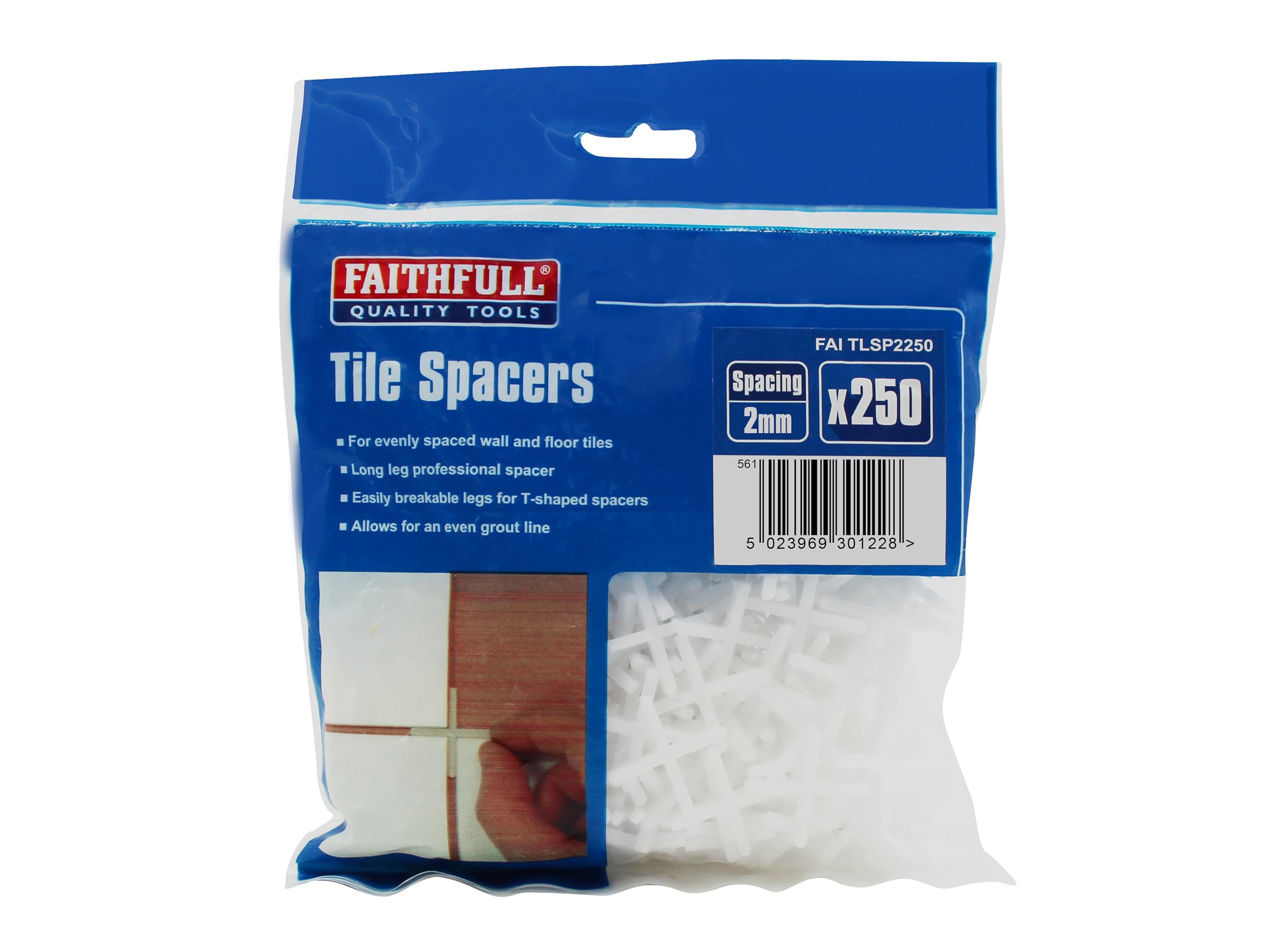Tile Spacer Long Leg 2mm (Bag 250)