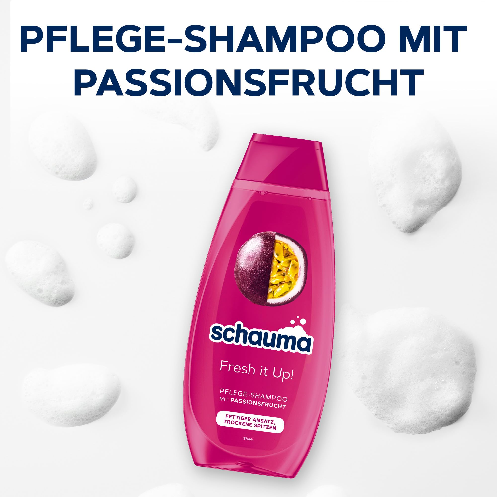 Schauma Schwarzkopf Fresh it Up szampon pielęgnacyjny (5 x 400 ml), delikatnie oczyszcza linię włosów, szampon do tłustych włosów i suchych końcówek, z marakują
