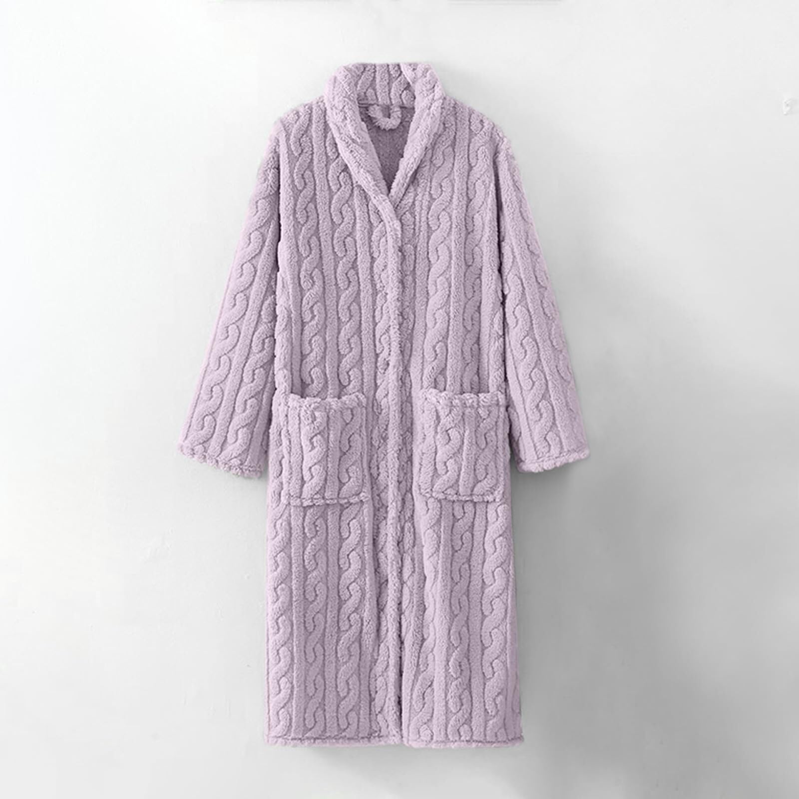 Camisón de franela para mujer, de forro polar, acogedor, de felpa | Camisón cálido sin botones