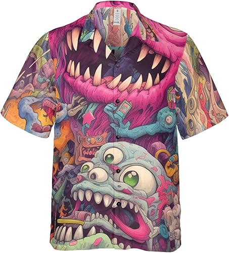 Miniatura 2 de Awaken - Camisas hawaianas hippie psicodélicas psicodélicas para hombre, ajuste regular, casual, camisa de viaje con botones