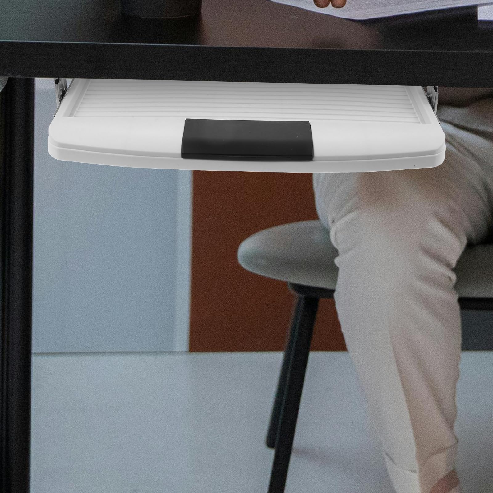 1 Satz Ausziehbare Tastaturablage aus Pp Kunststoff Edelstahl für Büro