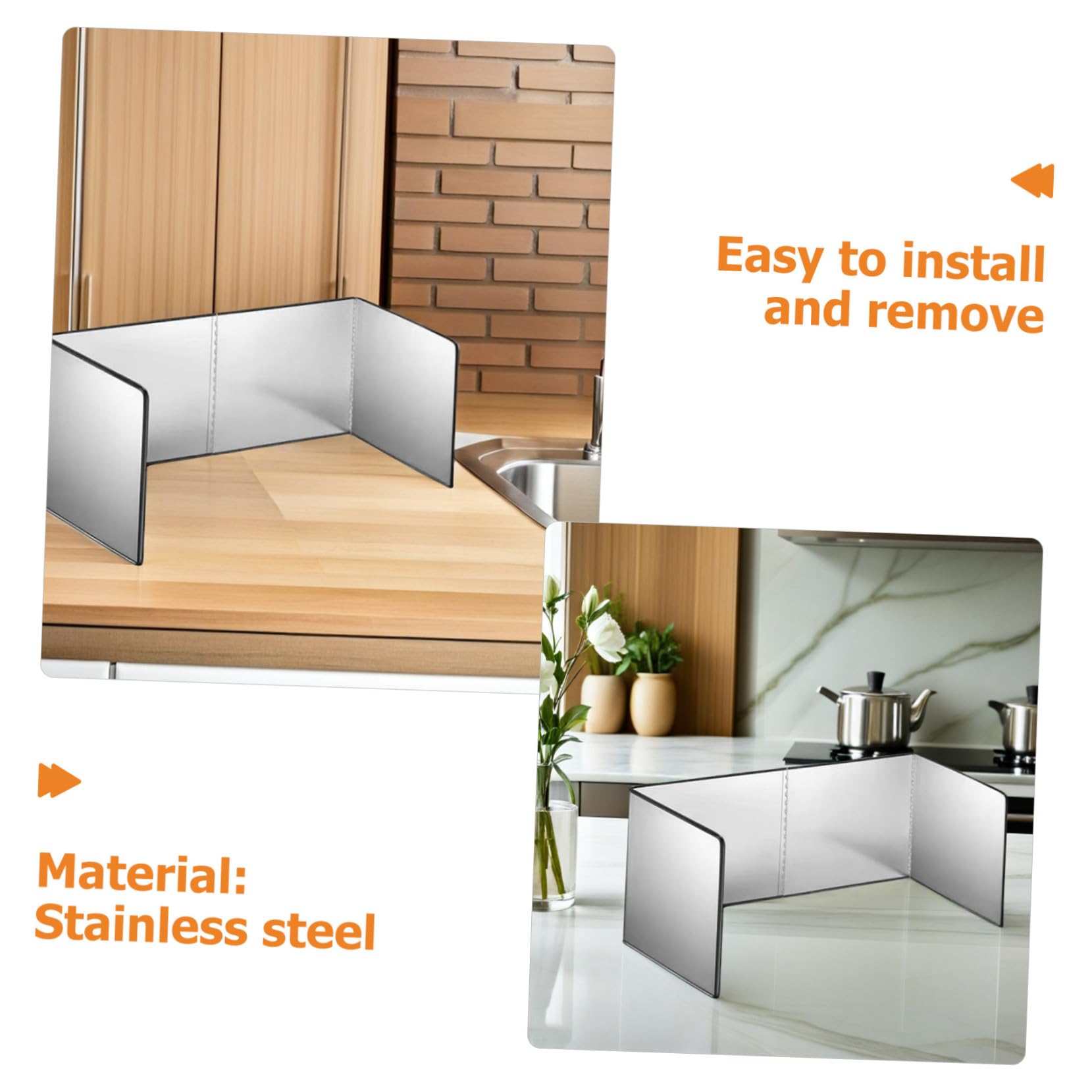 DOITOOL Protector contra Salpicaduras De Acero Inoxidable para Cocina Protector contra Grasas De Acero Inoxidable Plegable para Pared De Estufa Color Plateado