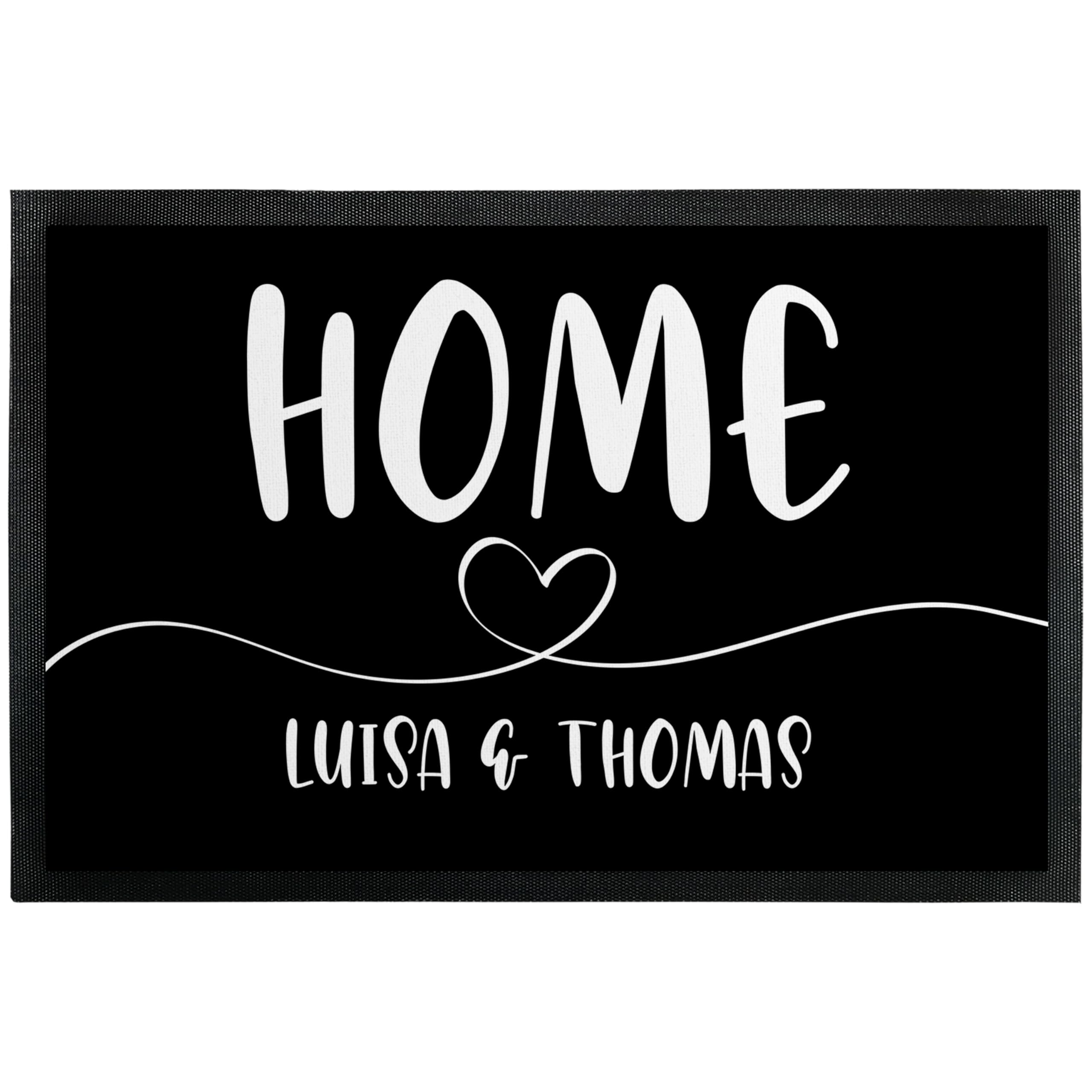True Statements Personalisierte Fußmatte Home mit Wunschtext - rutschfeste Türmatte 60 x 90 cm