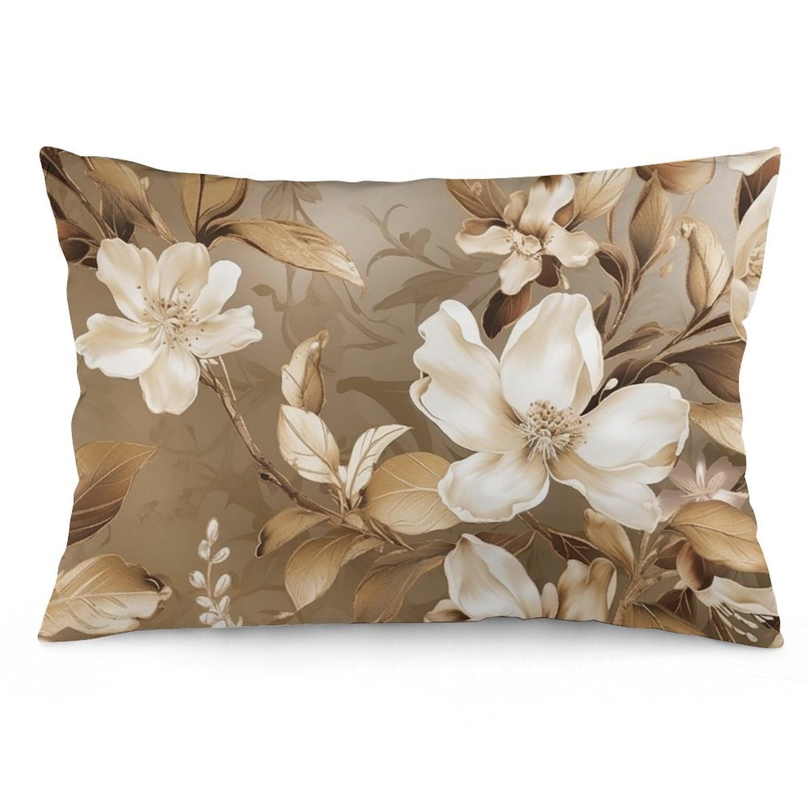 NTVOWPZO 2 Pack Decoration Throw Pillow Covers 20"x30" Pillowcases Covers Flower Leaves Pillowcases Modern Farmhouse Home Decor Sofa Cushions Covers for Couch Bed Living Room