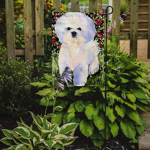 Miniatura 3 de Caroline's Treasures SS8914GF Bandera de Bichon Frise para jardín, bandera decorativa para patio exterior, obras de arte de patio, macizos de