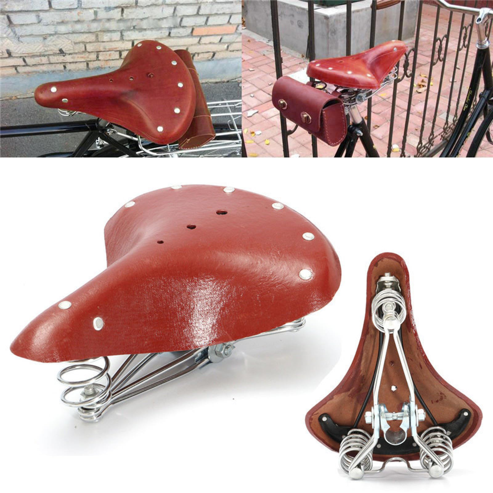 Selle Ancienne en Cuir à Ressorts - Vélo Vintage / Porteur / Collection - 1930 - Collection Selle Ancienne en Cuir à Ressorts - Vélo Vintage / Porteur / Collection - 1930 - Collection