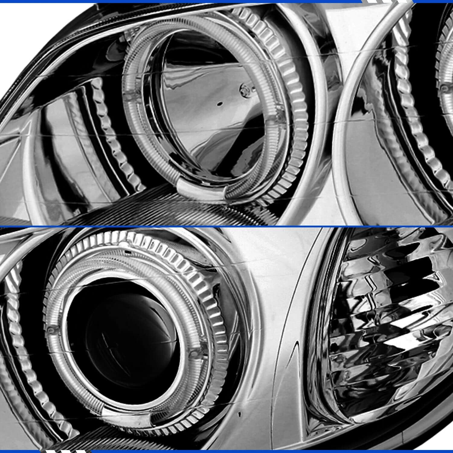 Damon Tuscany 2006-2013 RV Motorhome Pair (Left & Right) Replacement Headlights Head Lights Front Lamps