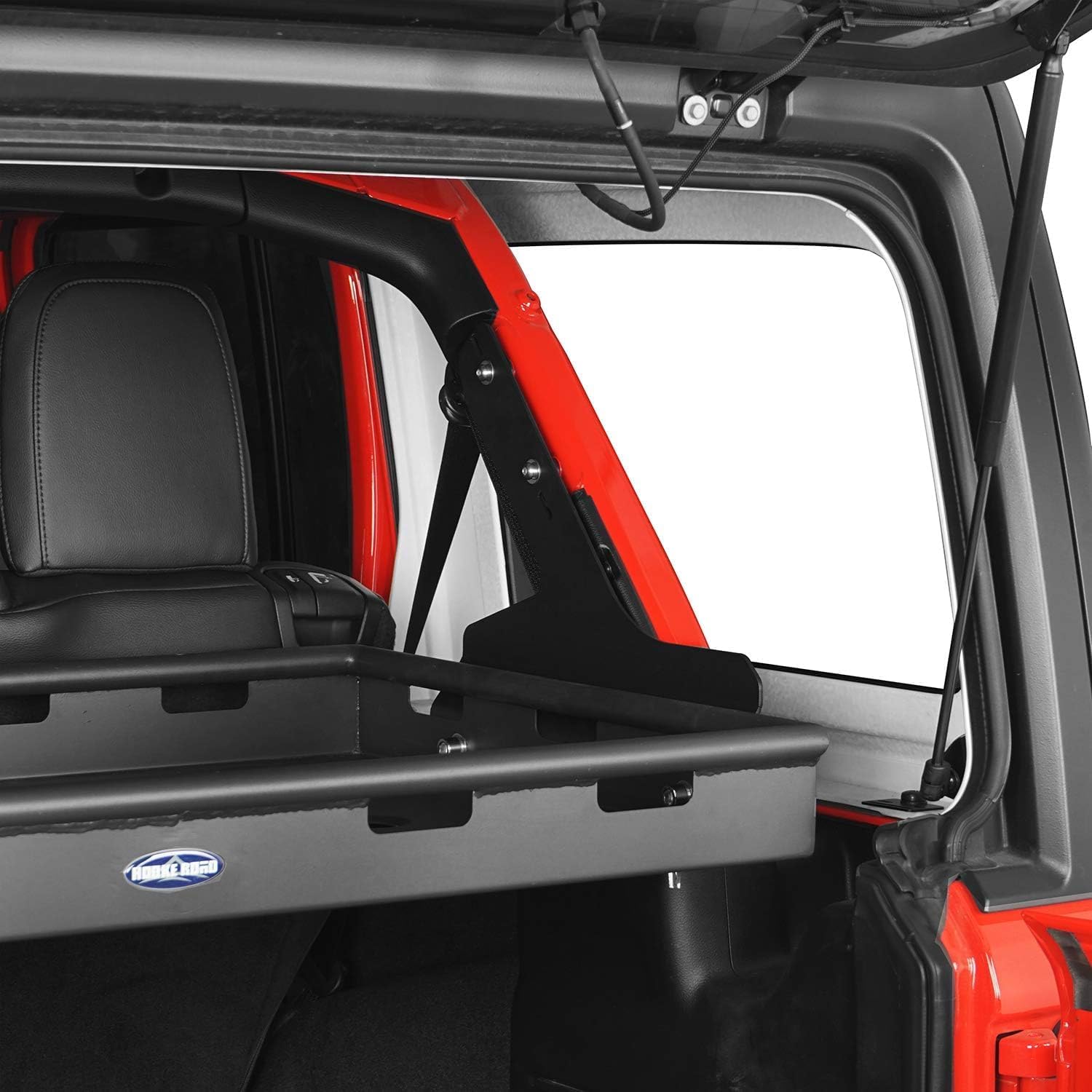 Hooke Road JLU Rear Trunk Cargo Rack Shelf Basket Tray for 2018-2026 Jeep Wrangler JL Unlimited 4-Door Hardtop & Sky One-Touch Power Top, Interior Storage Cover Luggage Carrier