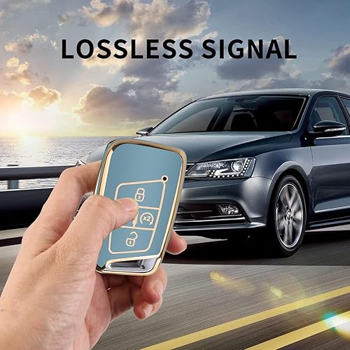 Miniatura 7 de MILD EAST Funda para llavero Volkswagen con llavero, carcasa para llave Atlas Golf Alltrack Atlas Jetta Passat Arteon Tiguan