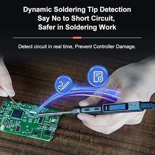 Miniatura 9 de TOOLSAGE TS101 Kit de soldador TS100 actualizado PD DC programable Mini estación portátil de soldadura de calor rápido con puntas I Set
