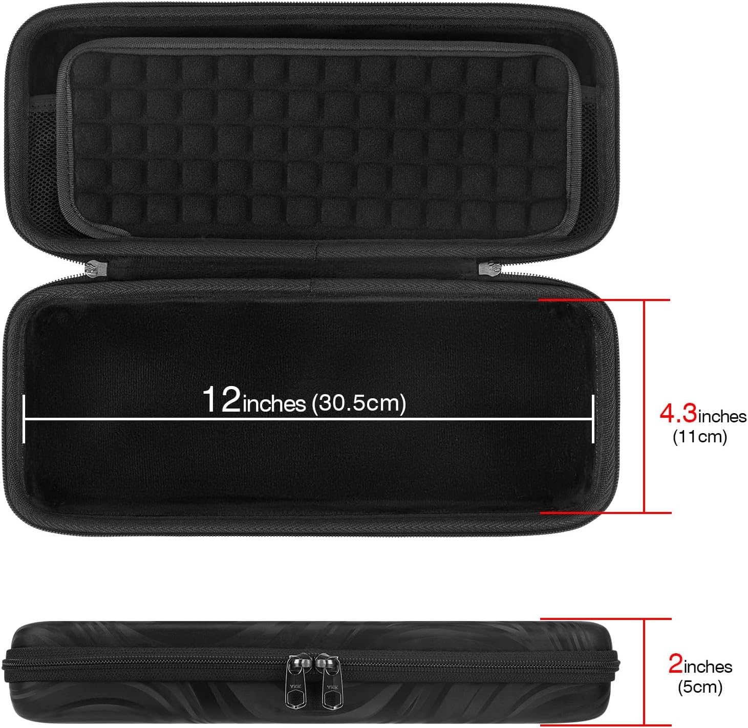 Keyboard Hard Travel Case, for 60% Keyboard Computer 61 Key Mechanical Keyboard Carrying Bag, Compatible with RK Royal KLUDGE RK61, Razer Huntsman Mini 60%, SteelSeries Apex Pro Mini - Image 4