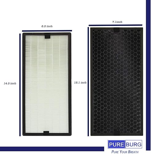 Miniatura 3 de PUREBURG Kit de filtro HEPA de repuesto compatible con purificadores de aire Rowenta INTENSE PURE PU40XX Series PU4010 PU4015 PU4020 PU4025 Parte #