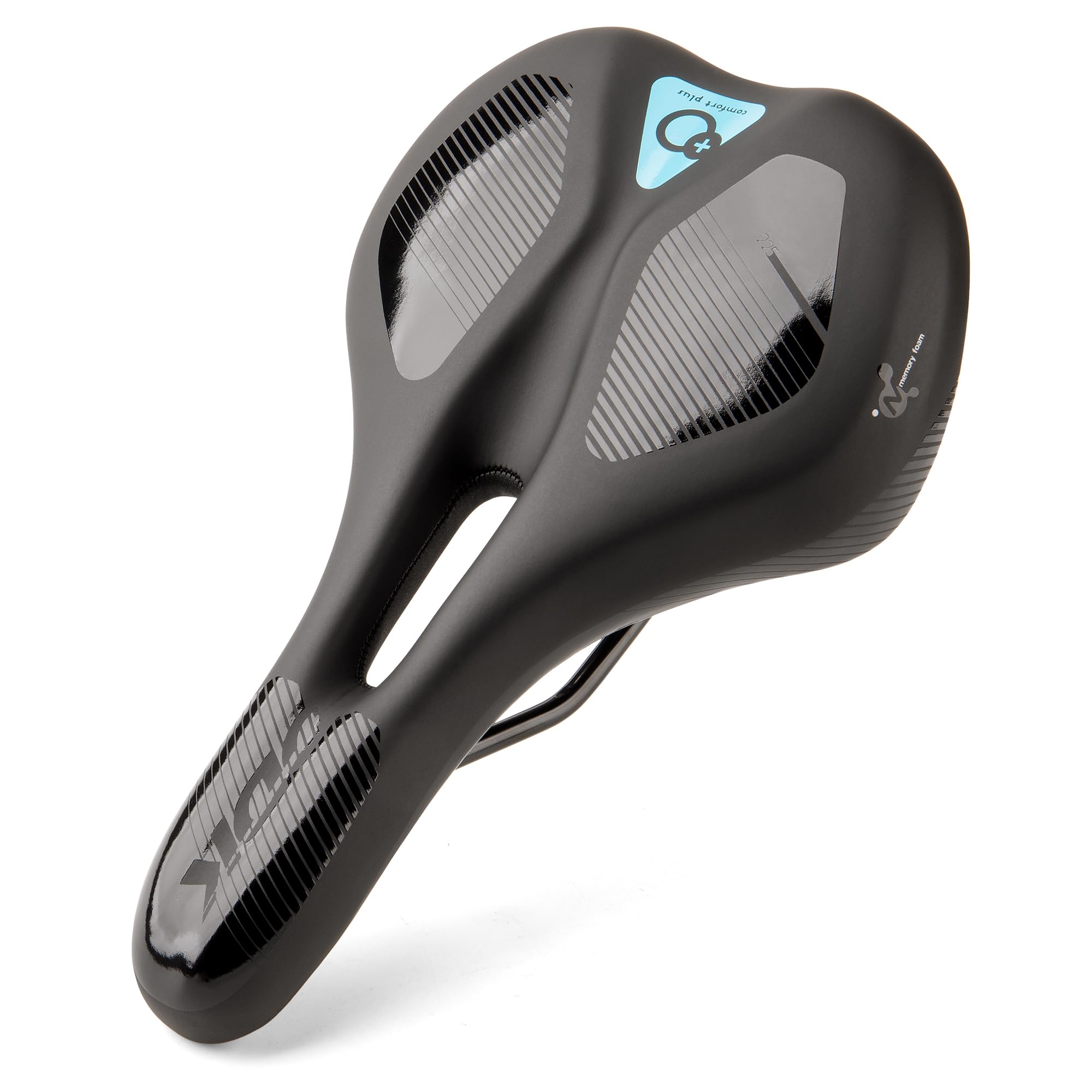 DDK Comfort Plus Fahrradsattel – Memory-Schaum Komfortsattel – Druckentlastend & Stoßdämpfend – Bequemer, weich gepolsterter Sattel für Herren & Damen((MTB, Rennrad, Stadt&Alpen)