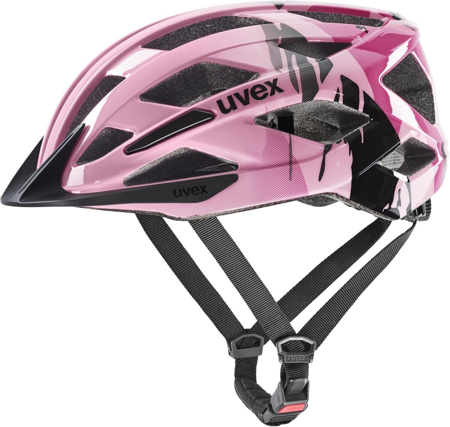 uvex air wing 2 - lekki kask rowerowy dla dzieci - indywidualna regulacja wielkości - zoptymalizowana wentylacja - strawberry-black - 52-57 cm
