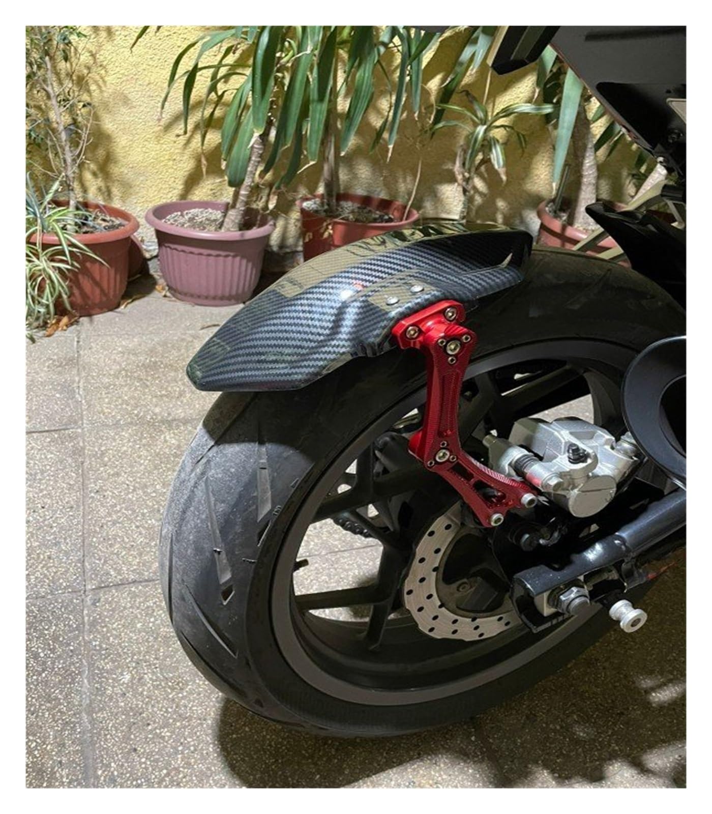 Moto Parafanghi Parafango Paraspruzzi Universale Del Motociclo Di Alluminio Parafango Posteriore In Fibra Di Carbonio Stampato In Plastica Parafango Per Per YZF R125 Moto Mud Flap ( Colore : Grey )