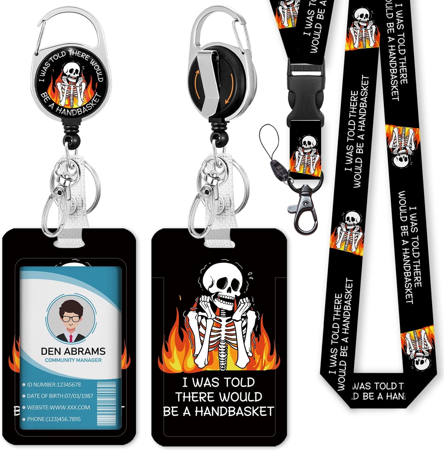 Piefly Lanyards for Id Badges, Badge Holder with