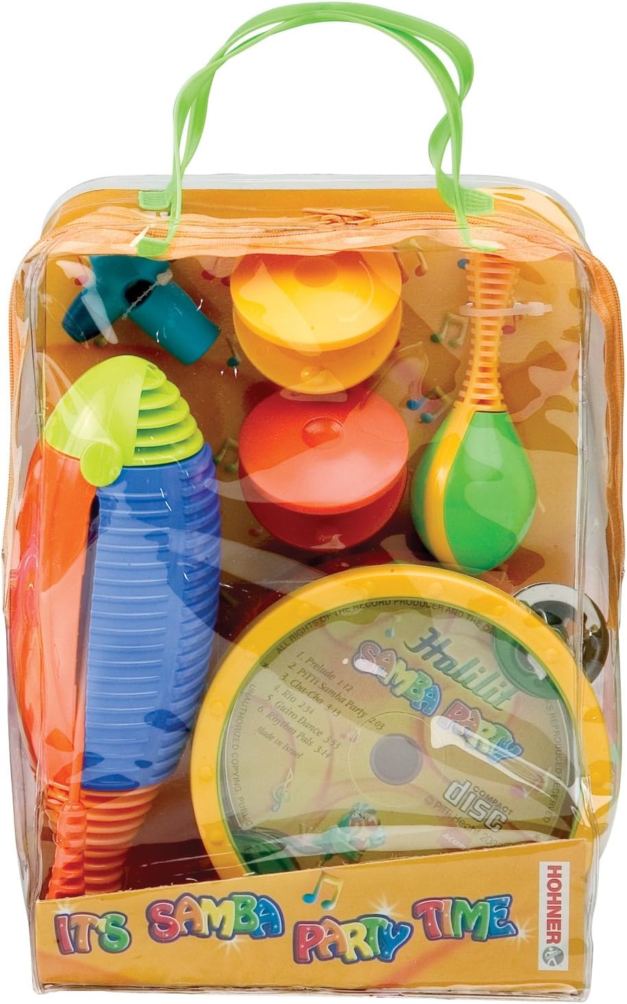 Hohner HO600 Samba Party Musical Instrument Set in clear carrying case