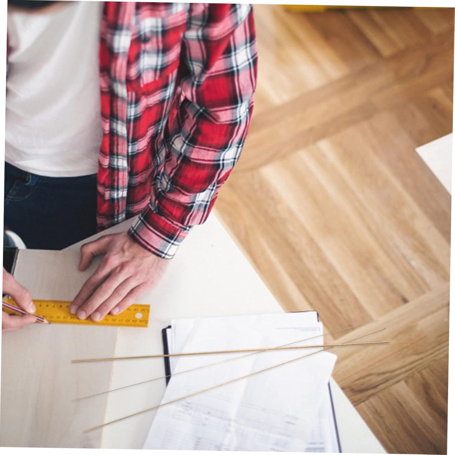 9pcs DIY Craft Making Rods Solid Round Brass Rods Brass Kit for Handicrafts