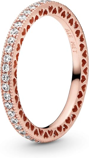 Pandora Sparkle & Hearts Ring 180963CZ-64: Buy Online at Best Price in UAE