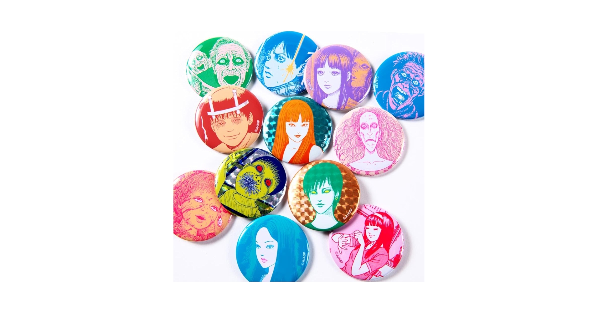 Amazon | 伊藤潤二/ブラインド缶バッジ 全12種 Ver.2(双一 押切くん