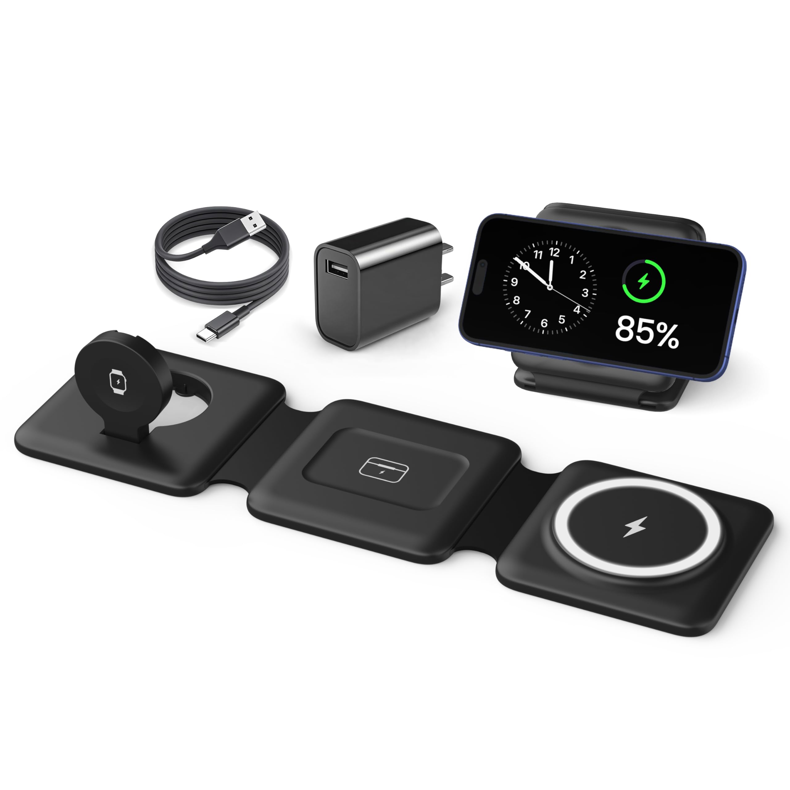 Amazon.com: Magnetic Wireless Charger for iPhone: Fodable 3 in 1