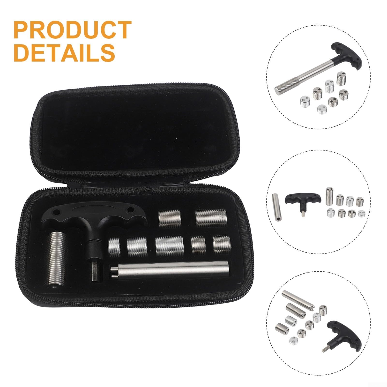 Billard Queue Gewicht Schrauben Kit für Predator Pool Queue, 8 Stück Aluminiumlegierung Edelstahl Gewicht Kartuschen Set mit Schraubenschlüssel Werkzeug