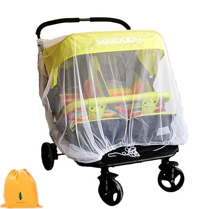 Mosquito Net for Baby Double Strollers 
