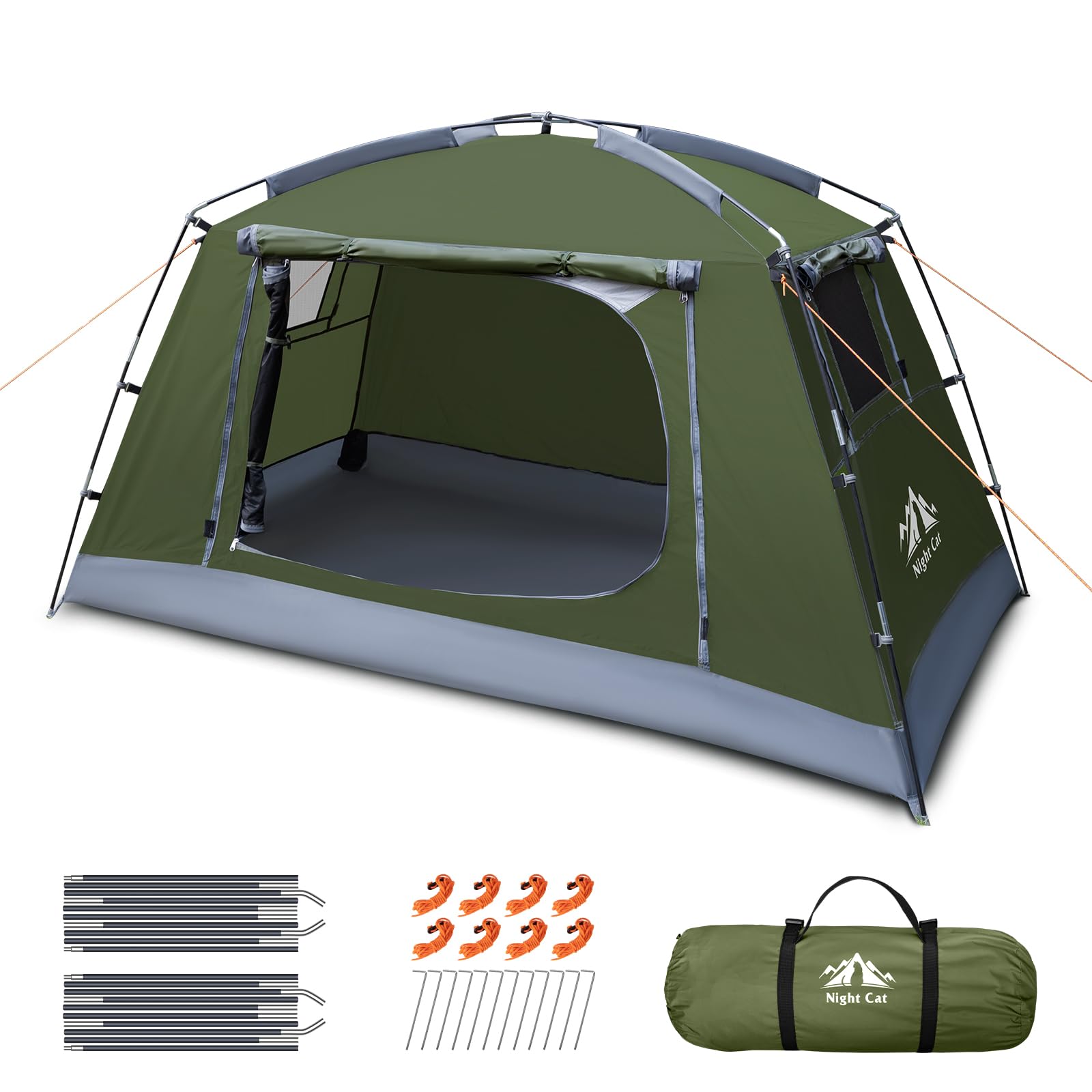 Night Cat Zelt für 1 2 Personen Camping: Leichtes und Wasserdichtes Kuppelzelt für 3 Jahreszeiten Ideal für Rucksackreisen Wandern Outdoor Festivals