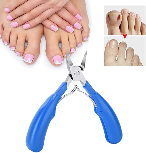 Miniatura 7 de Cortadora de cutículas, cortaúñas de acero inoxidable encarnadas para uñas de los pies, herramienta cortadora de pedicura con tijeras, pinza de