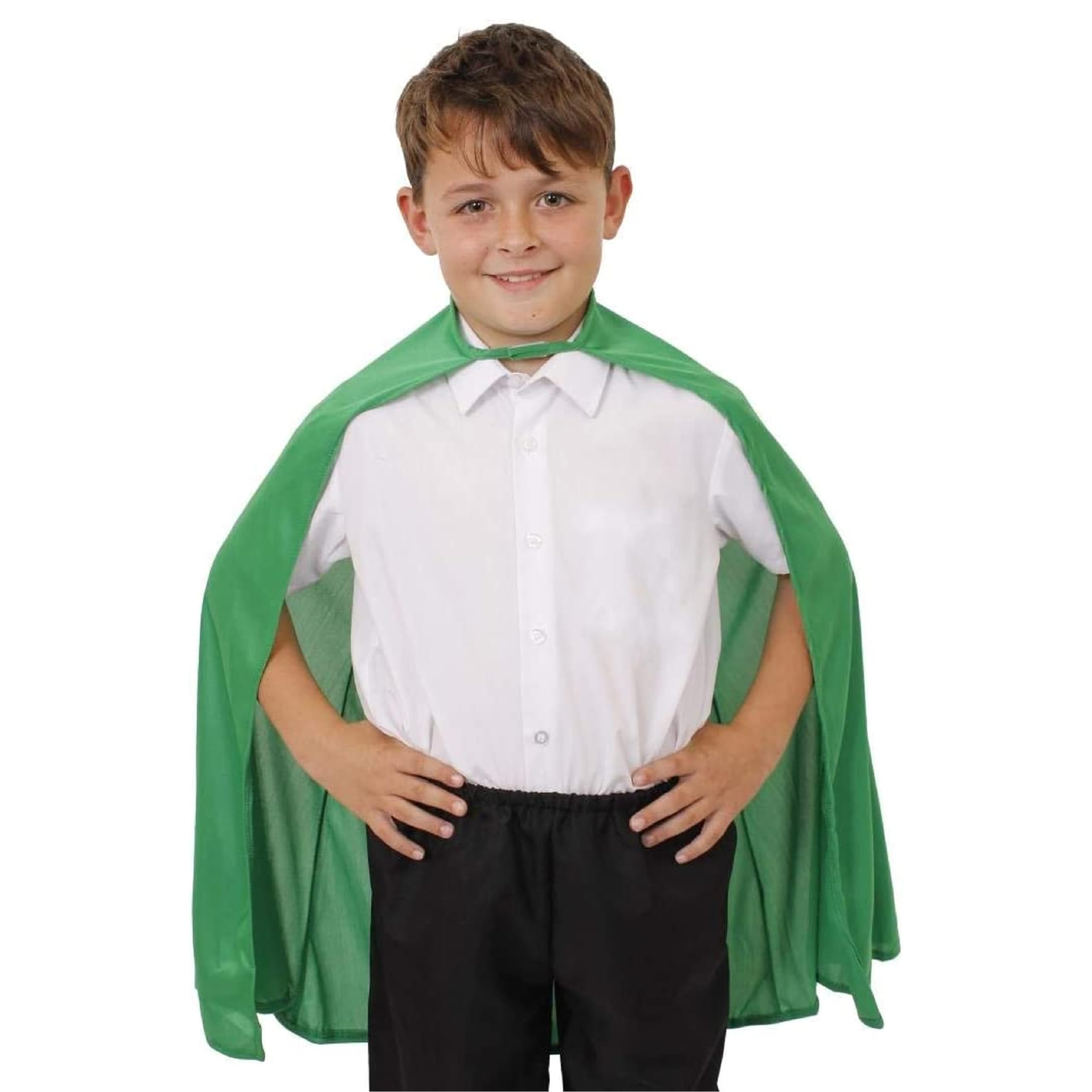 Childs Green Superhero Cape - Fancy Dress Costume Accesssory - Perfect for for St Patricks Day, Comic Book Characters, Super Villains, Book Week โ image 1