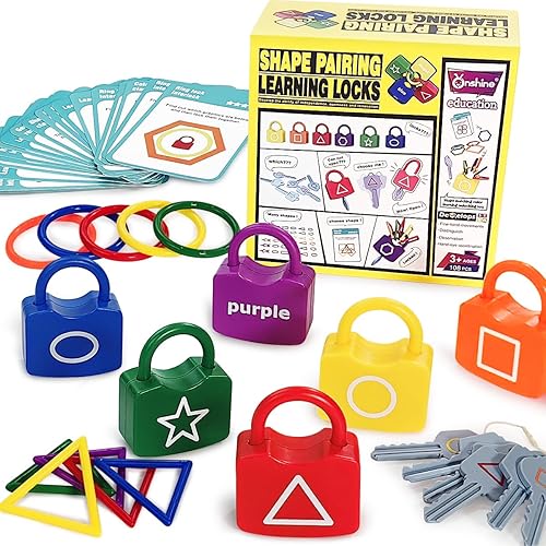 Miniatura 9 de Juguetes Montessori para niños de 3 años, actividades preescolares, juguetes para niños pequeños, juguetes de conteo de cerradura y llaves para