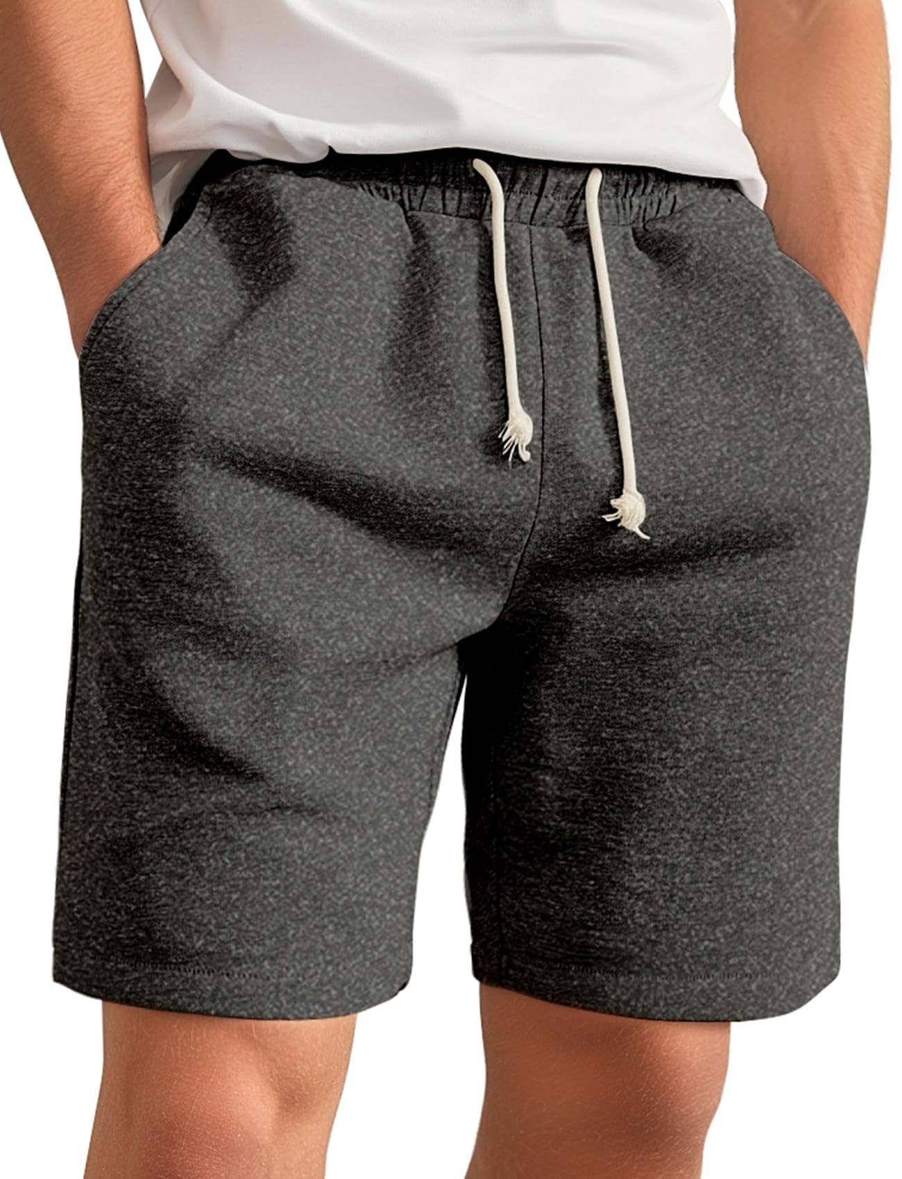Zengjo Mens Sweat Shorts with Pockets