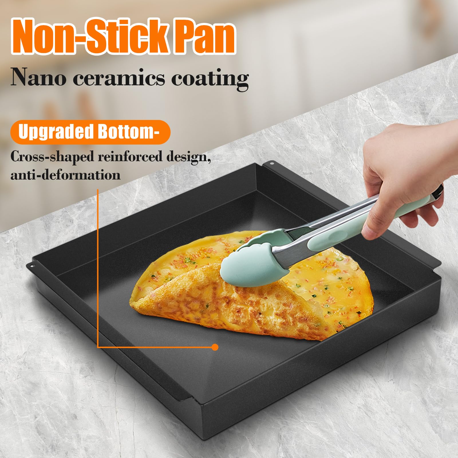 Denmay Plaque de cuisson en fonte pour Ninja OO100, OO101UK, Ninja Woodfire OO101, plancha universelle Weber, Tepro et autres barbecues, 30,5 x 30,5 cm