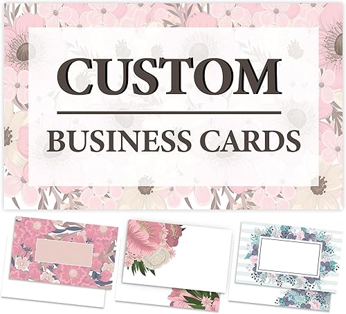 Tarjetas de visita personalizadas con tu logotipo, tarjetas de visita personalizables en la parte delantera y trasera, 100 tarjetas de visita