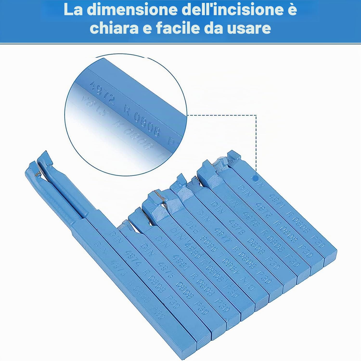 Utensile per tornio in metallo duro, 12 * 12mm Utensili per tornio Set di utensili per tornitura con punta in metallo duro per saldatura fresatura