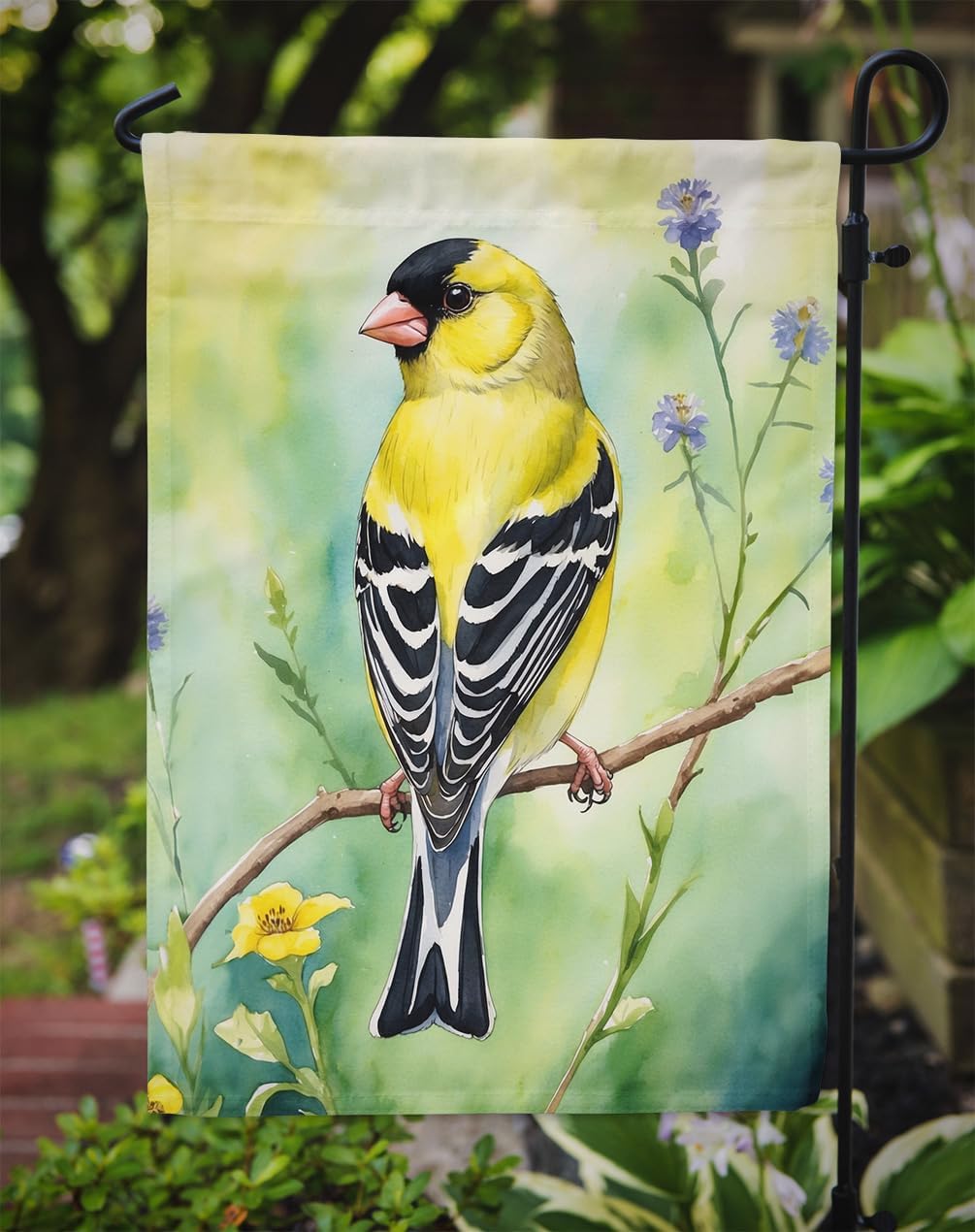 Caroline's Treasures American Goldfinch Garden Flag Mailbox Flag Decorative Yard Flag Banner Outside Patio Artwork Yard Flower Beds, Garden Size, Multicolor