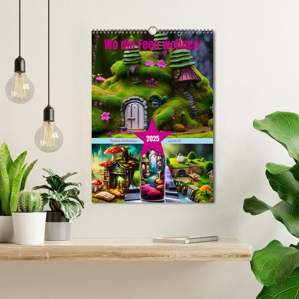 Wo die Feen wohnen (Wandkalender 2025 DIN A3 hoch), CALVENDO Monatskalender: Fantasy-Architektur aus der KI (CALVENDO Kunst)