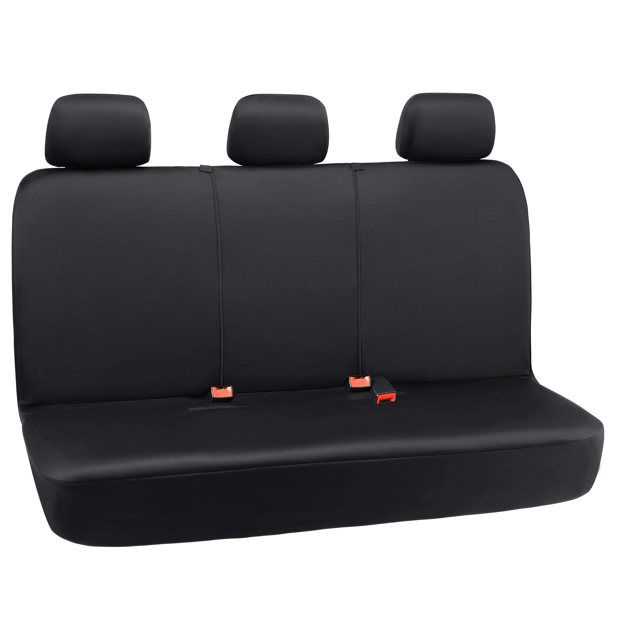 ElantripWaterproof Rear Bench car seat Cover seat Protection Mixed Material with EVA Material Increased Size, Suitable for car SUV Truck, Black 3 PCS, Quick Installation