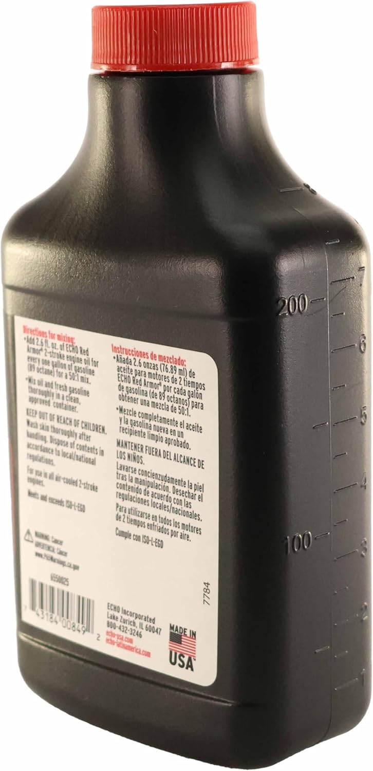 Echo Pack of Twelve 6550025 Red Armor 2 Cycle Oil - 2.5 Gallon Mix 50:1 - 6.4oz