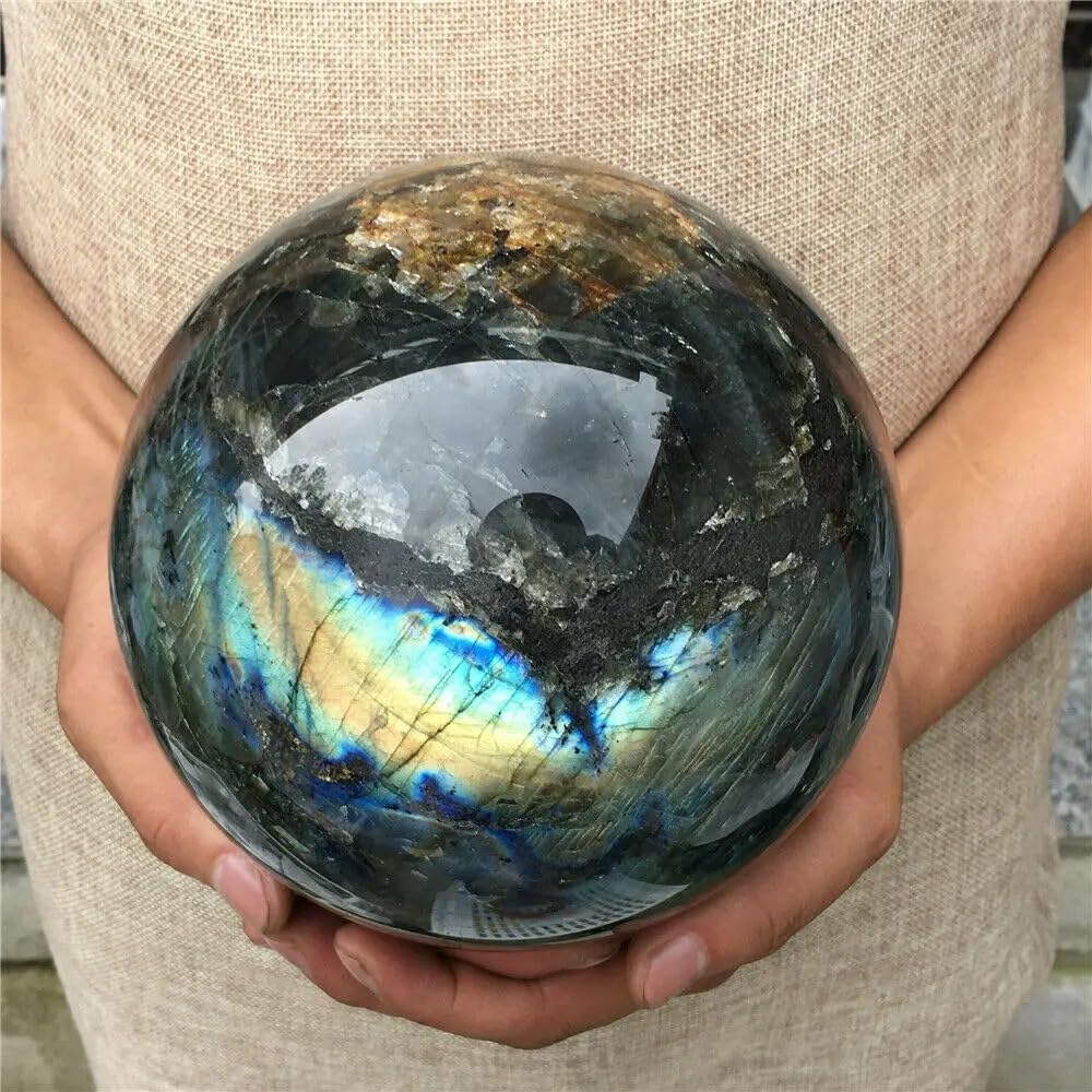 MDBJTCYZN Stone Labradorite Quartz Moonlight Crystal Ball Stone(61-70mm)