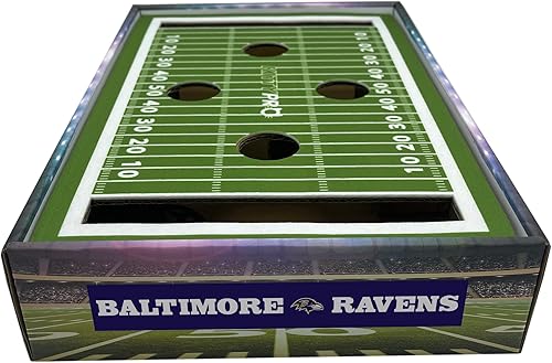 Miniatura 6 de NFL Baltimore Ravens - Rascador para gatos para el estadio de fútbol para encontrar y jugar. Juguete para gatos para el día del juego con 2 bolas de