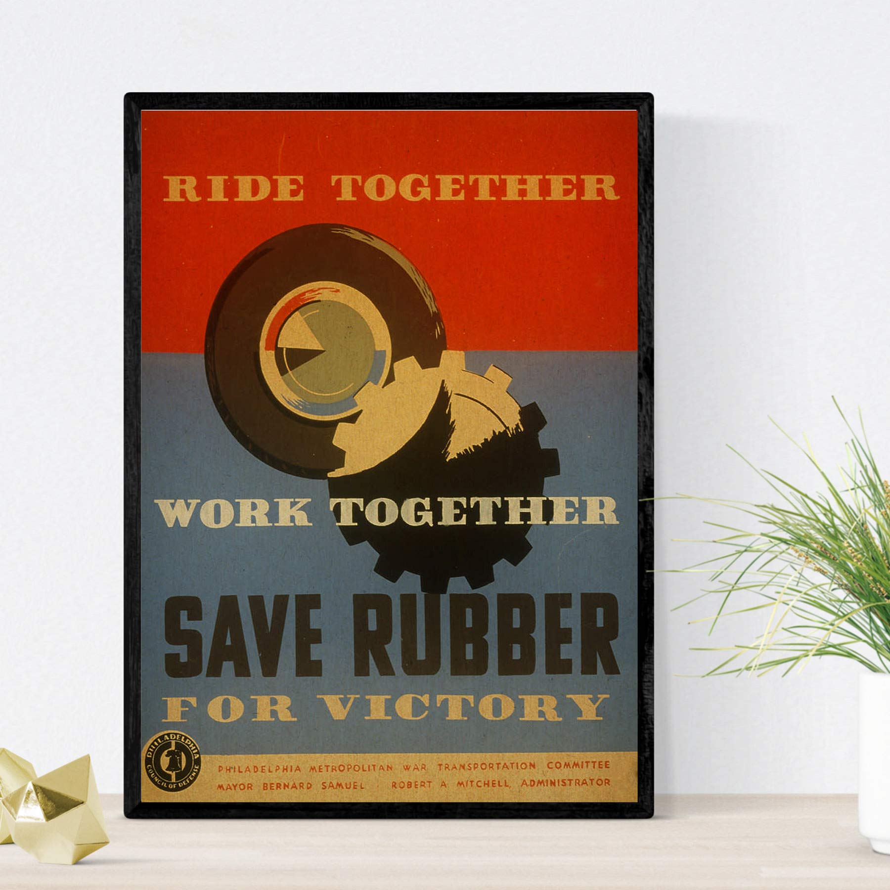 Nacnic Vintage Poster Vintage poster of the Federal Committee of Philadelphia. A4 size, Philadelphia Federal Committee, 29.7L x 21W cm - Image 2