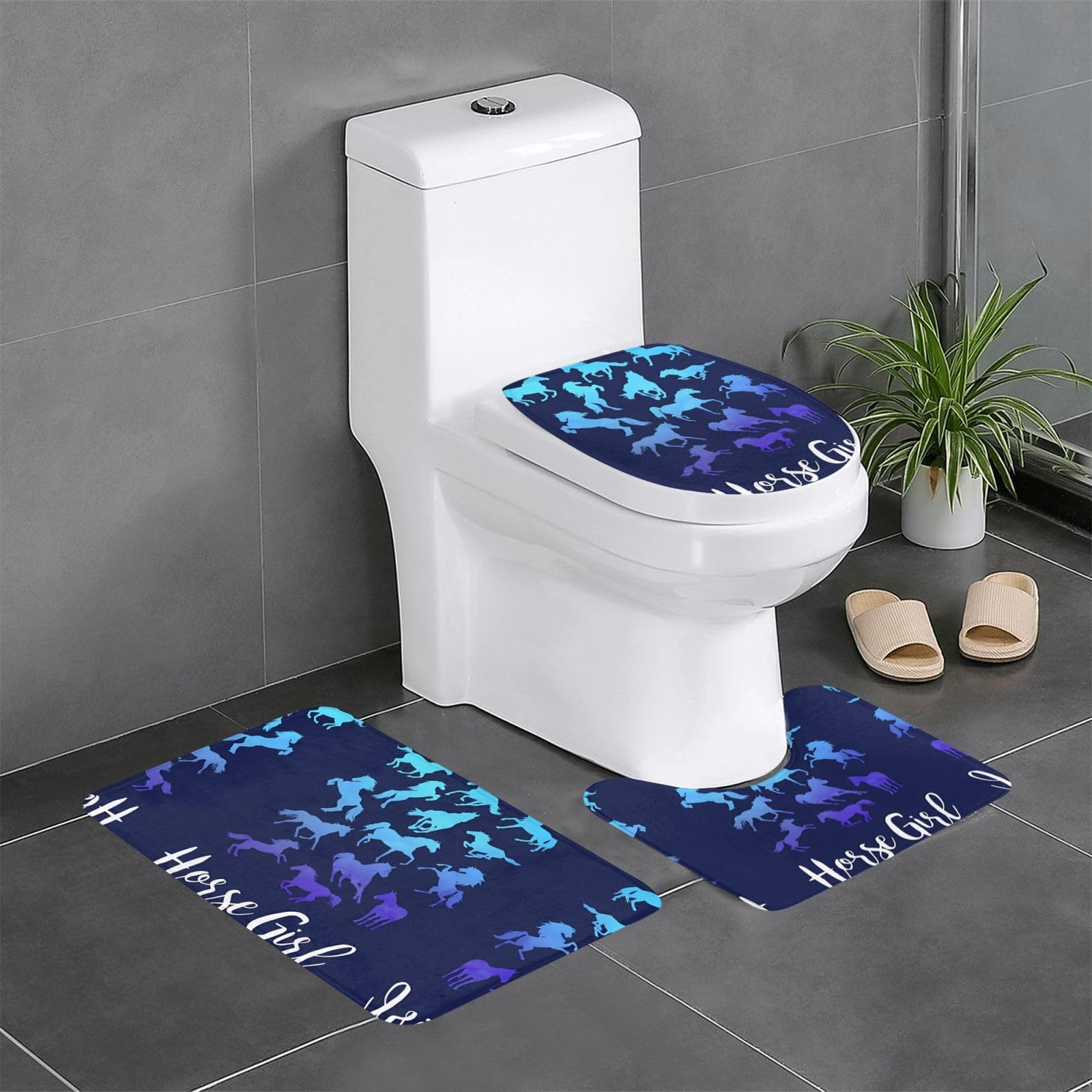 Tapis de salle de bain lot de 3 absorbants équitation pour spa et hôtel
