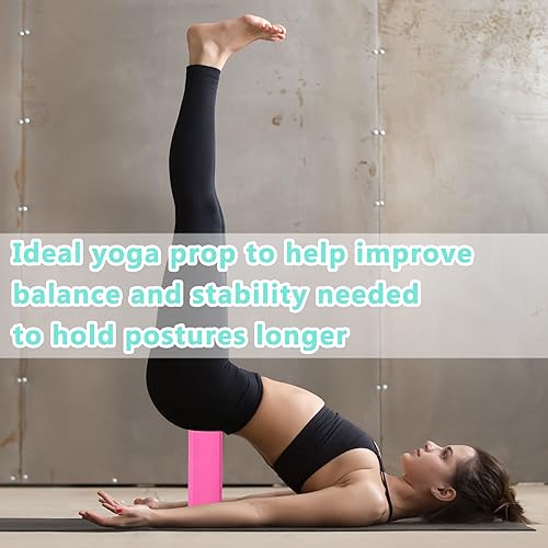 Miniatura 7 de 20 bloques de yoga de 9 x 6 x 3 pulgadas, bloques de espuma EVA de alta densidad, bloques de ejercicios de espuma de yoga que mejoran el equilibrio