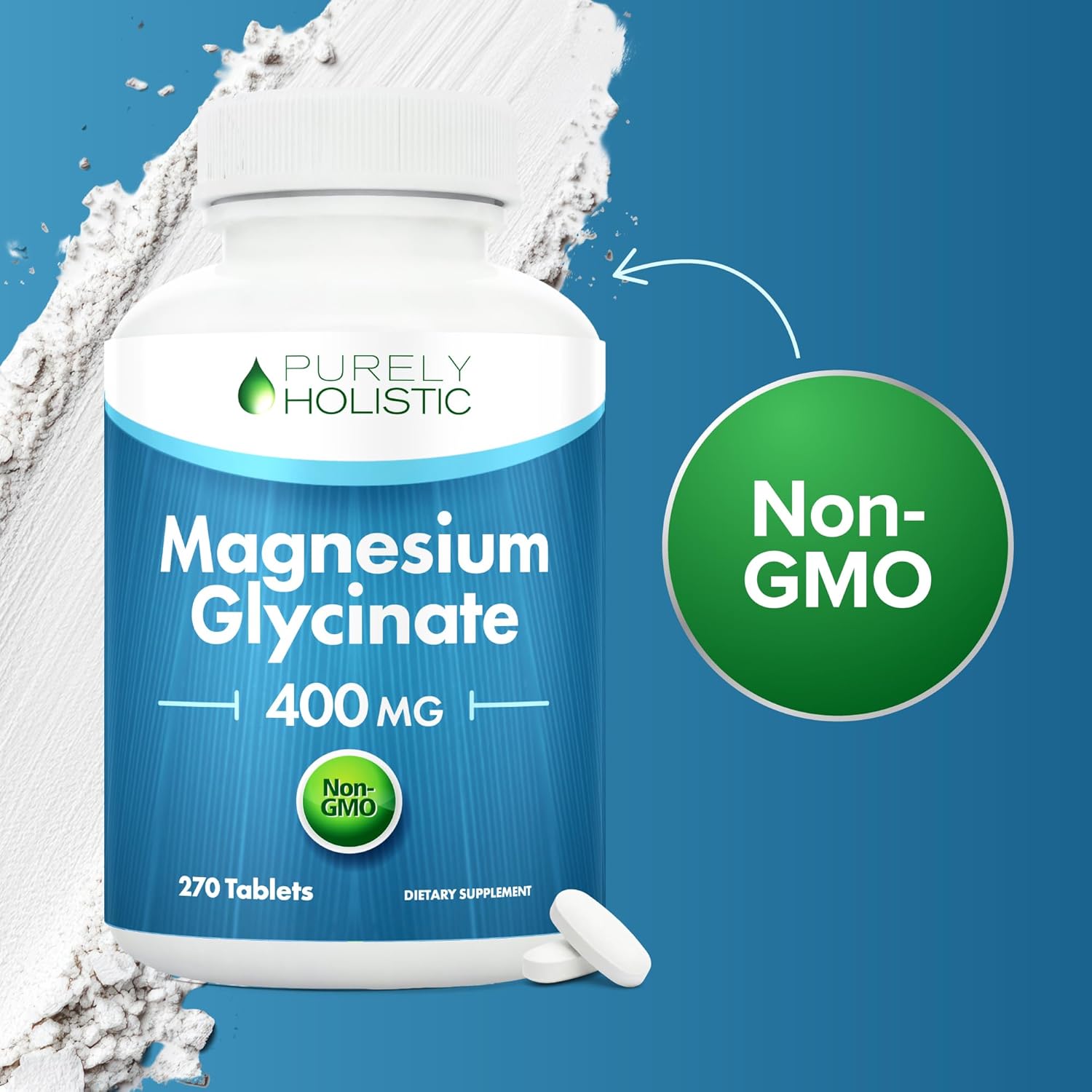 Magnesium Glycinate 400mg | 4+ Month Supply | Sleep, Relaxation & Muscle Support | High Absorption Chelated Magnesium Supplement for Women & Men | Gentle on Digestion | Vegan | 270 Tablets