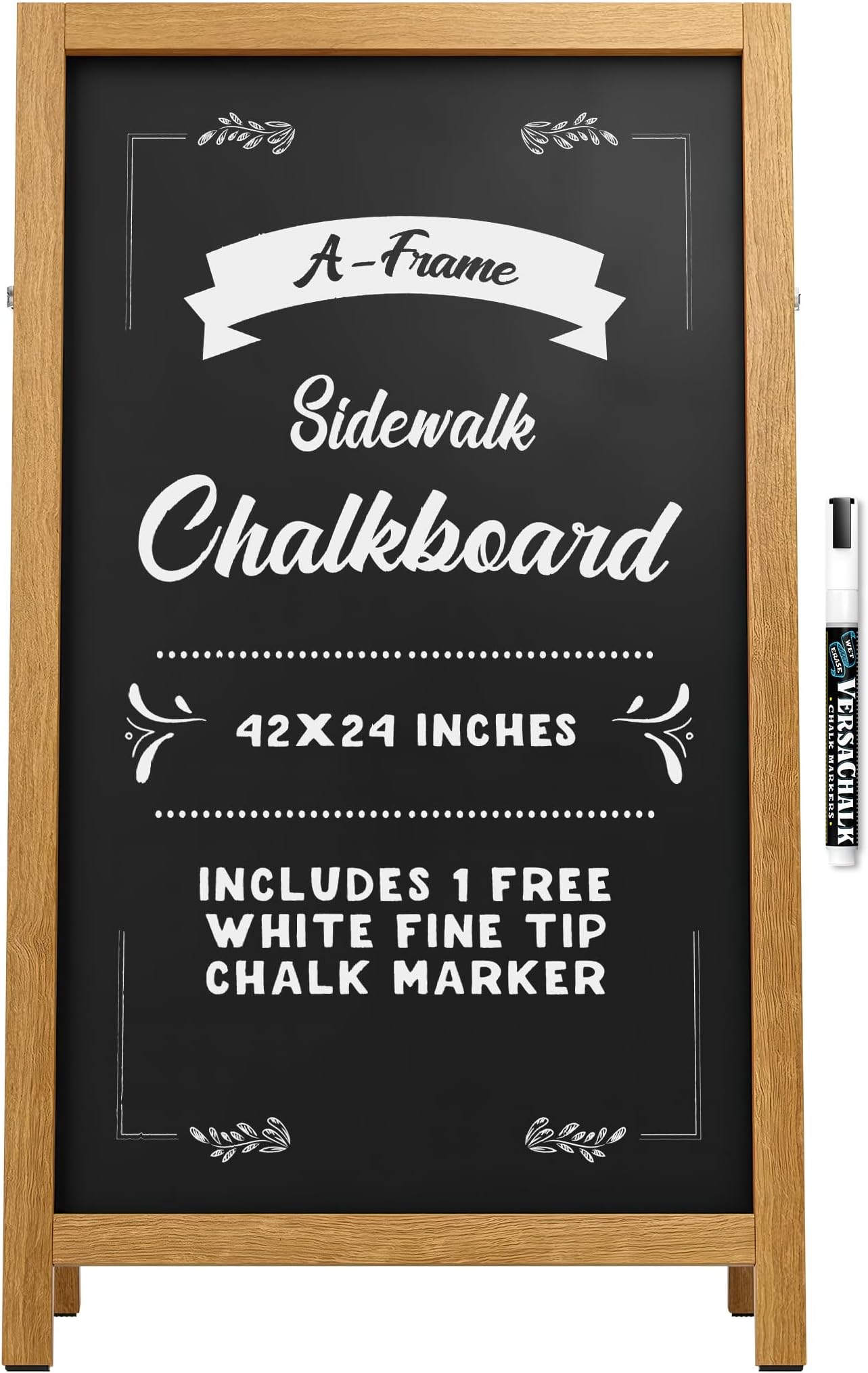 VersaChalk A-Frame Sidewalk Chalkboard - 42"x24"