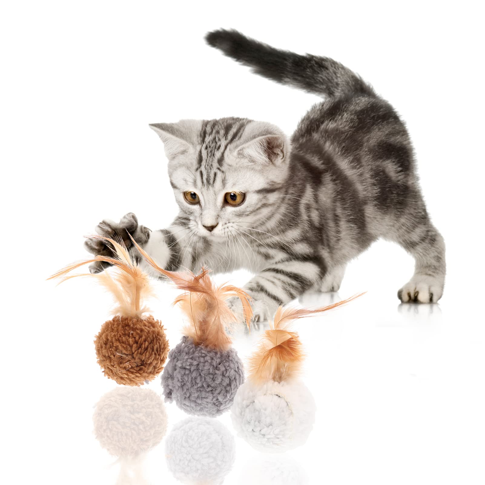 Beavorty 5sets Lustige Katze Spielzeug Plüsch Interaktive Katze Indoor Katzen Kätzchen Versorgung Weiche Spielzeug 9 Stücke * 5